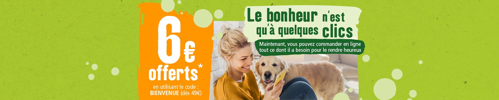 6€ offerts sur la première commande