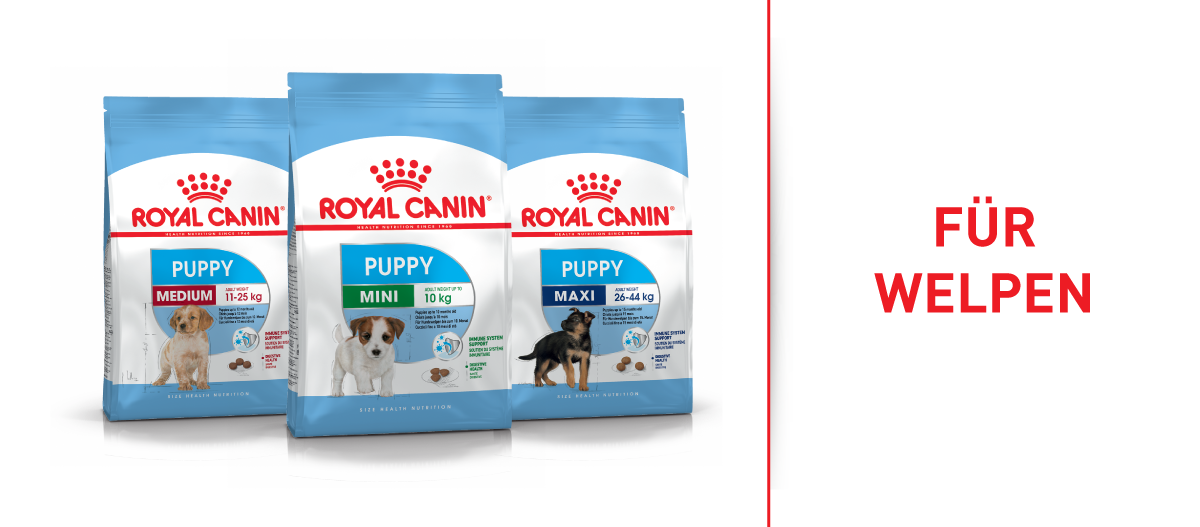RC_Brand_Shop_FRESSNAPF-7 Royal Canin Welpenfutter für Mini-, Medium- und Maxi-Hunde in drei verschiedenen Packungen