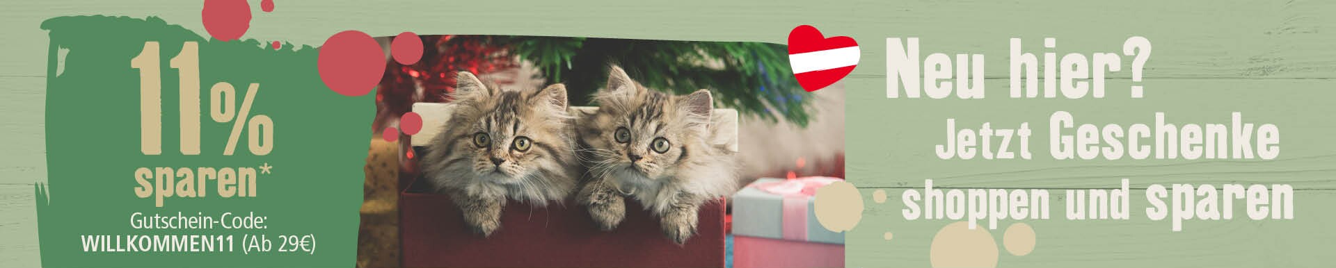 Neukunden Gutschein Weihnachten Österreich Herz