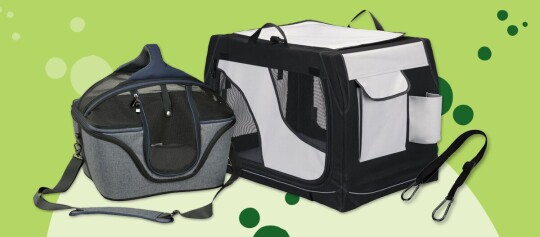 Weiche und faltbare Haustier-Tragetaschen aus Stoff mit Netzfenstern und Schultergurten für Katzen und kleine Hunde