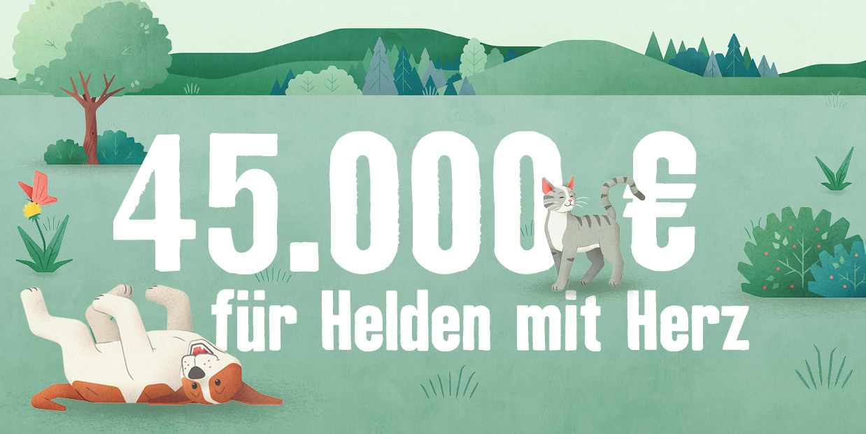 Der Goldene Fressnapf unterstützt Helden mit 45.000 Euro Der Goldene Fressnapf unterstützt Helden mit 45.000 Euro
