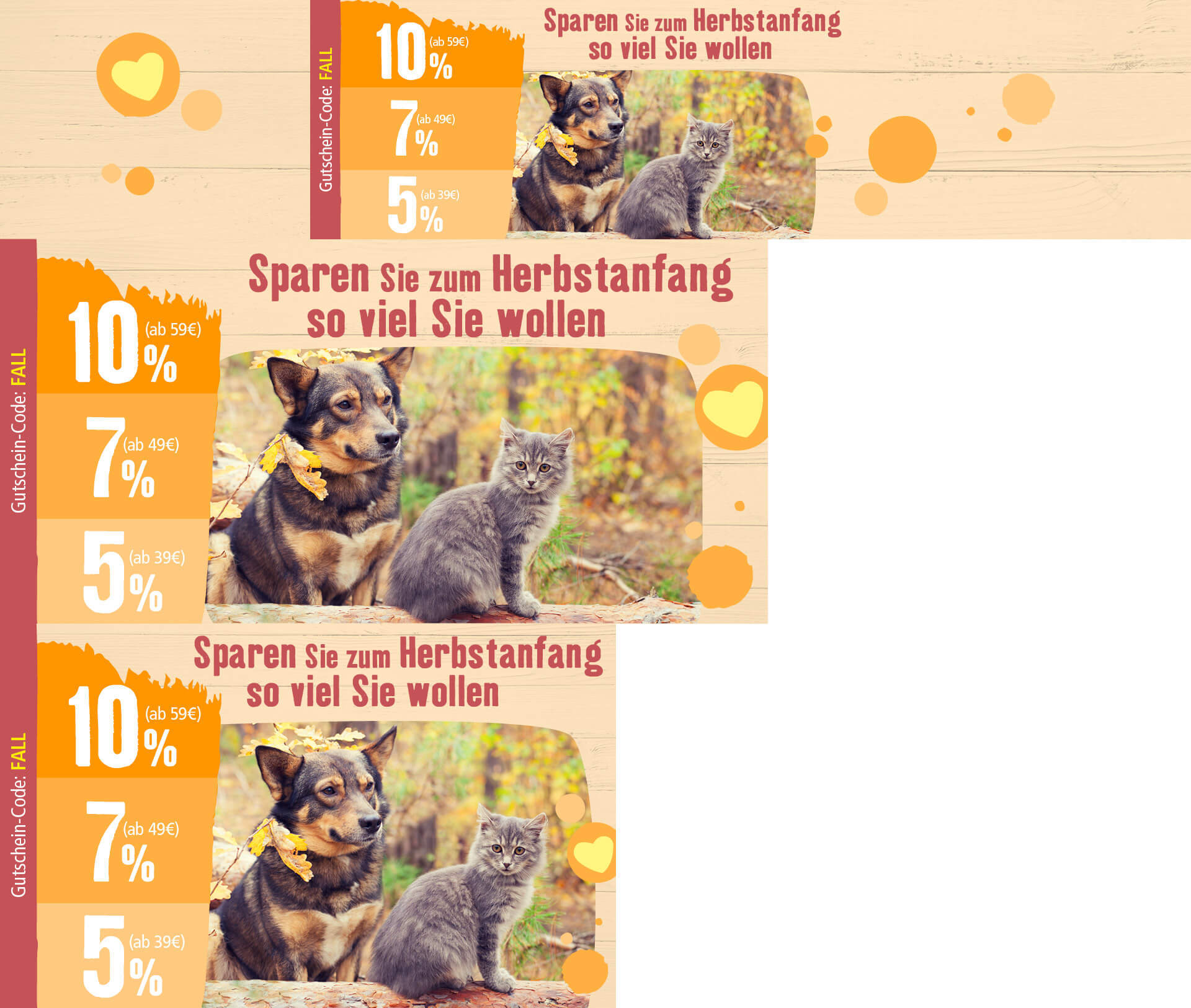 DE_KW39_StaffelgutscheinHerbstanfang_SG_OS.Stage_1 Sparen Sie zum Herbstanfang so viel Sie wollen