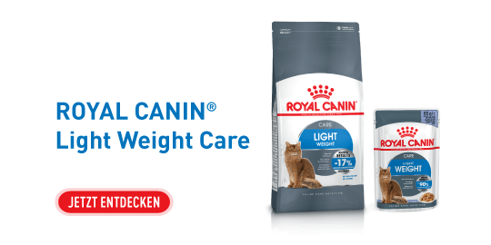 Royal Canin Light Weight Care nourriture sèche et humide pour chats, contrôle du poids avec 17 % de calories en moins et 90 % d'humidité.