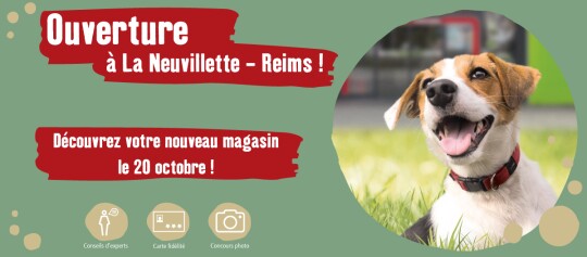 bannière ouverture magasin Maxi Zoo Reims La Neuvillette
