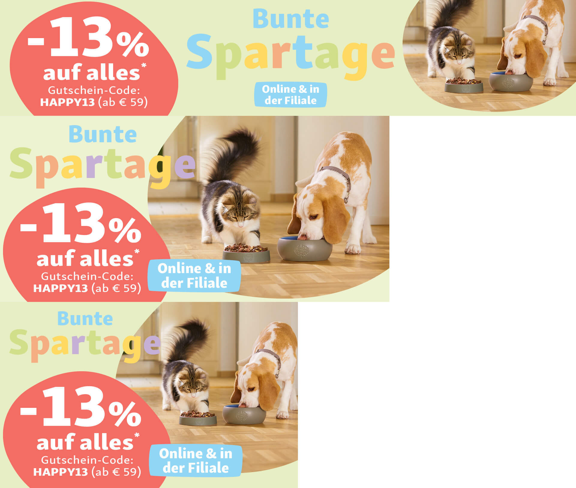AT_KW47_BunteSpartage_PLP 13% auf alles Online & im Markt Österreich