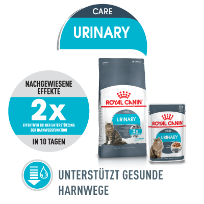 Nourriture pour chats Royal Canin Urinary Care soutenant la santé urinaire, 2x plus efficace en 10 jours, emballages du produit