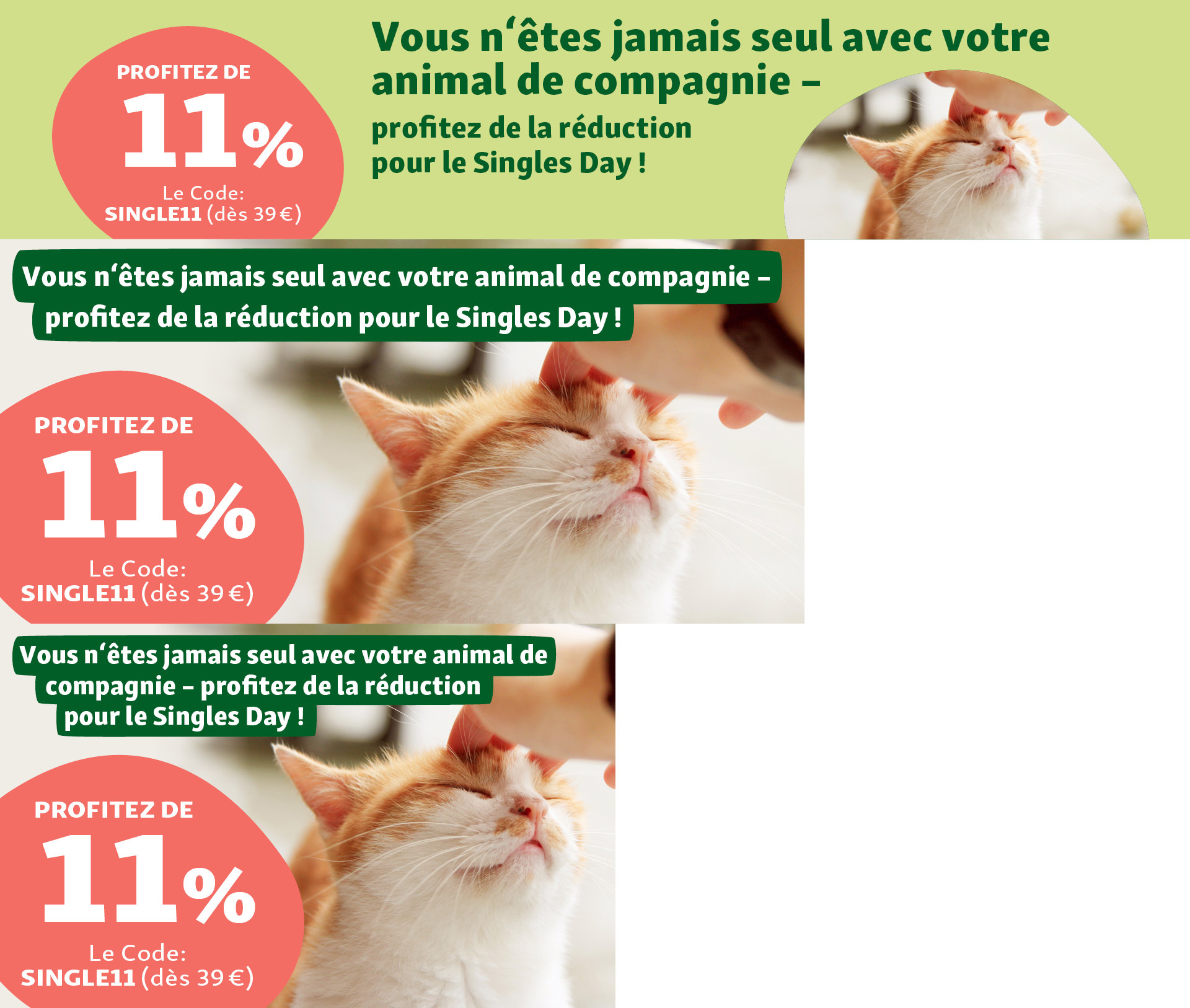 11 % de réduction pour vous et votre animal de compagnie