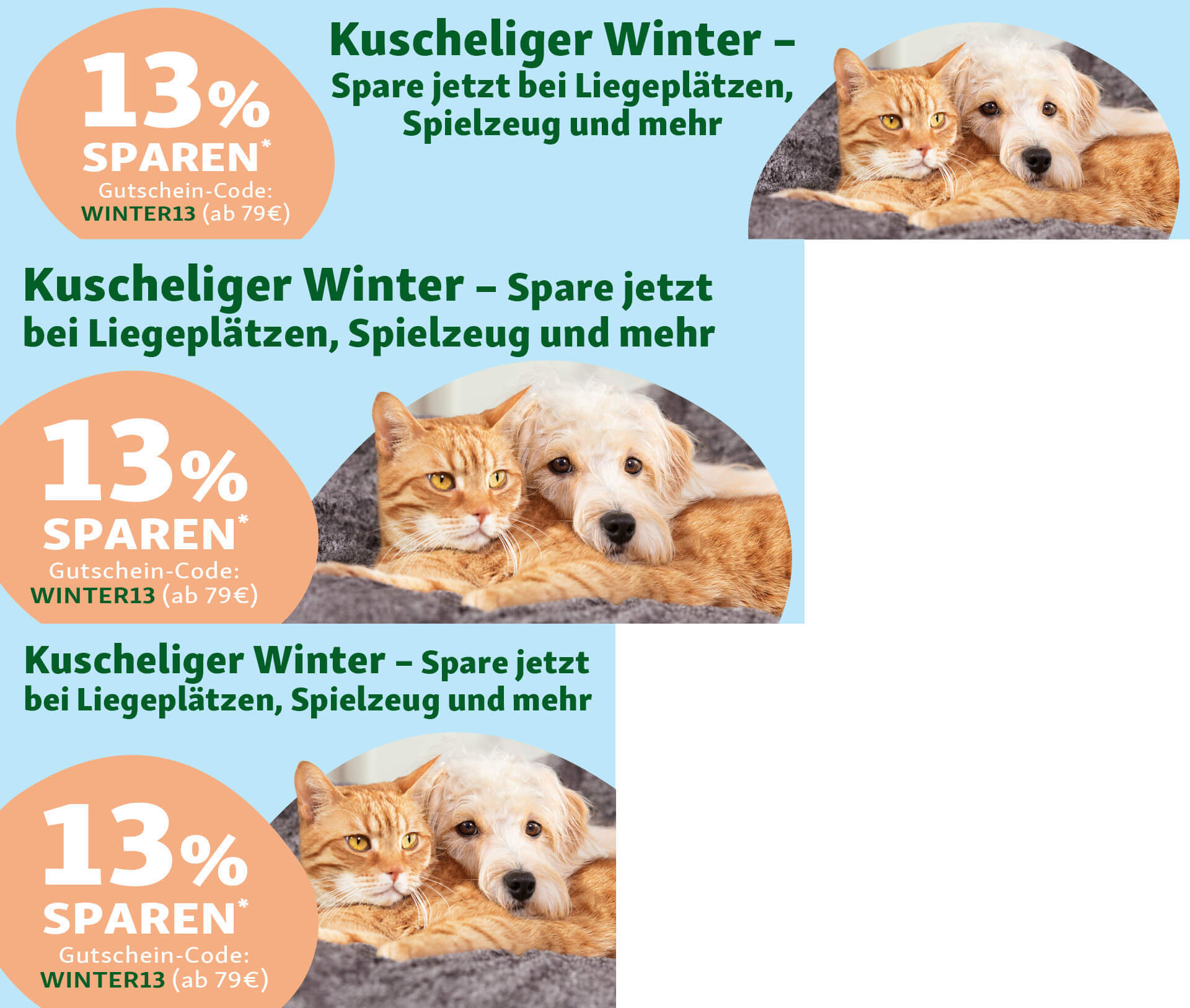 Kuscheliger Winter - 13% Rabatt auf Liegeplätze, Spielzeug und mehr