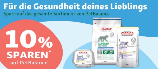 PetBalance Medica Tiernahrung mit 10% Rabatt für die Gesundheit deines Haustiers