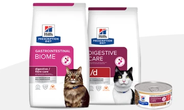 Hill's Prescription Diet Katzenfutter für Verdauungsgesundheit mit Gastrointestinal Biome und Digestive Care Trocken- und Nassfutter