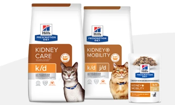 Hill's Prescription Diet Katzenfutter für Nierenpflege und Beweglichkeit, Trocken- und Nassfutter mit Katzenbildern