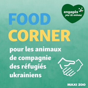 Food Corner pour les animaux de compagnie des réfugiés ukrainiens – Maxi Zoo et engagés pour les animaux