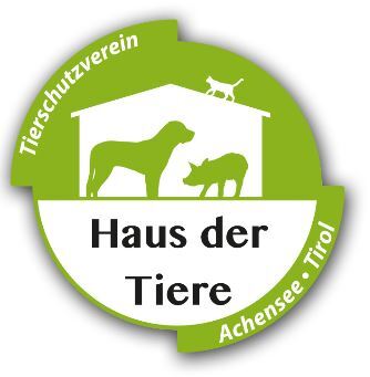 Logo des Tierschutzvereins Haus der Tiere Achensee Tirol mit Hund, Schwein und Katze