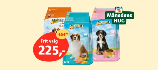 Månedens HUG juli tilbud Multifit hund