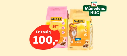 Månedens HUG juli Multifit kattefoder 4 kg