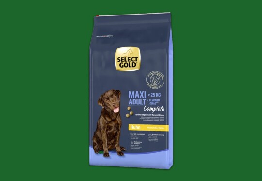 Select Gold Maxi Adult nourriture pour grands chiens de plus de 25 kg au poulet, formule complète équilibrée, viande fraîche, sans blé, emballage refermable