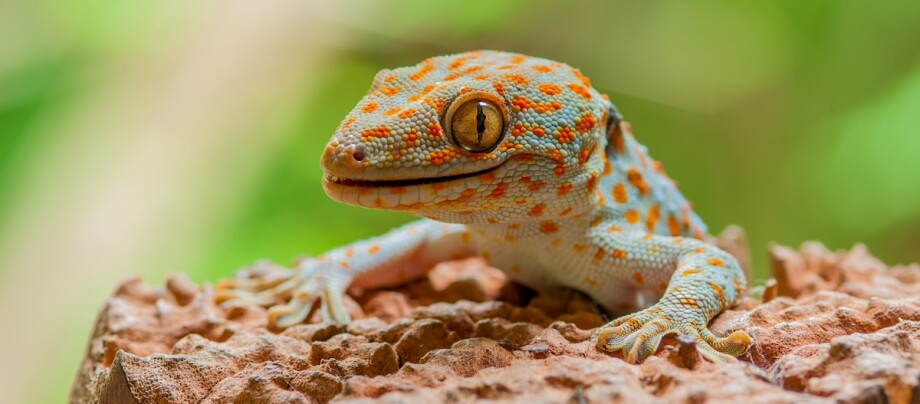 Nahaufnahme eines Panthergecko (Gecko gecko)