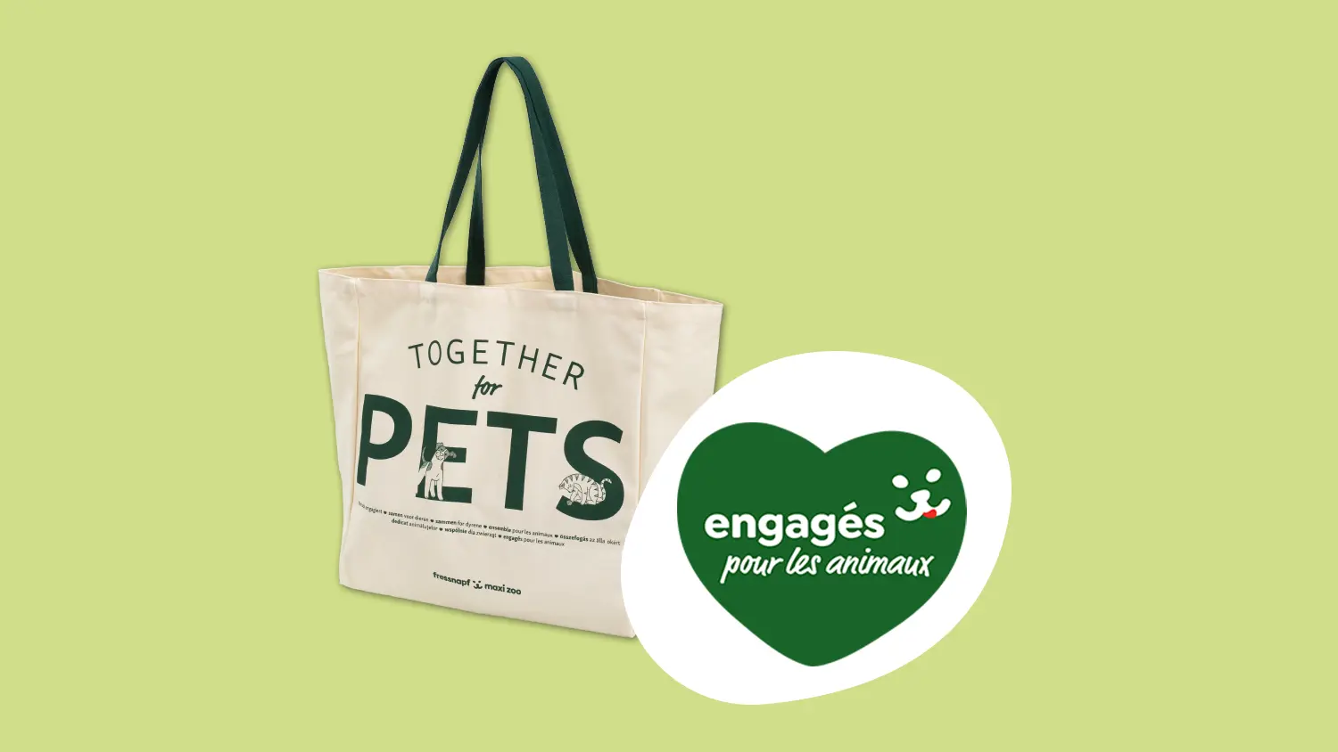 Sac réutilisable avec l'inscription 
