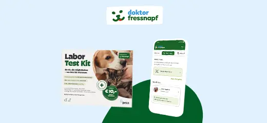 Doktor Fressnapf Labor Test Kit für Haustiere mit Hund und Katze, inklusive App zur Gesundheitsüberwachung