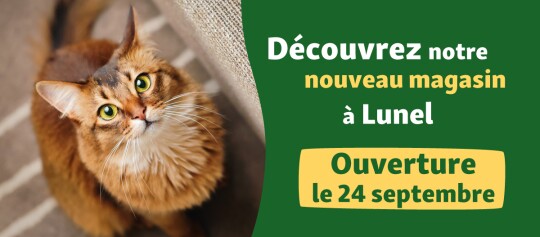 bannière annonçant l'ouverture du magasin de Lunel le 24 septembre