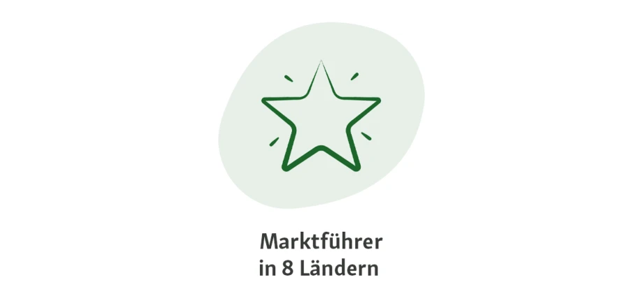 Wir sind Marktführer in 8 Ländern Wir sind Marktführer in 8 Ländern