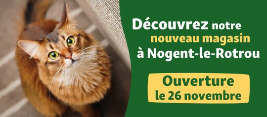 bannière Nogent-le-Rotrou Maxi Zoo France le 26 novembre 2025