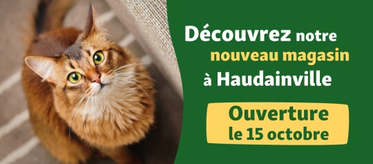 bannière présentant l'ouverture du magasin Maxi Zoo Haudainville le 15 octobre 2025