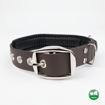 veganes Hundehalsband braun M