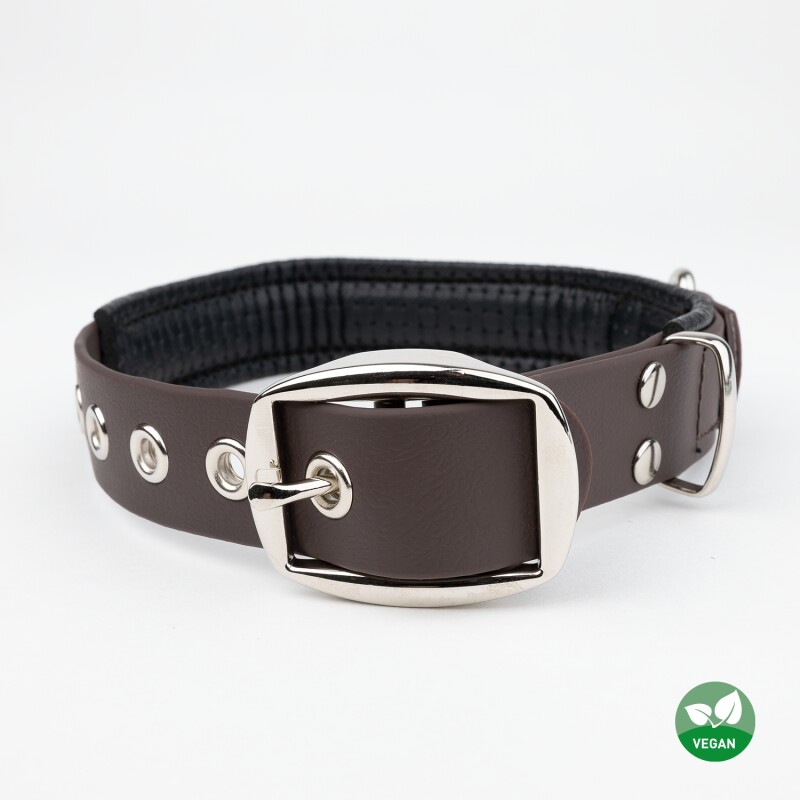 PetTec veganes Hundehalsband braun M