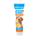 Tube mit ARDAP Anti-Floh-Hundeshampoo, mit einem niedlichen Hund auf dem Etikett, mit Text, der seine Wirksamkeit und ein Volumen von 250 ml hervorhebt.