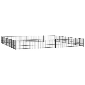 Outdoor Hundezwinger Stahl 8,73 m, 8,73 m, 1 m