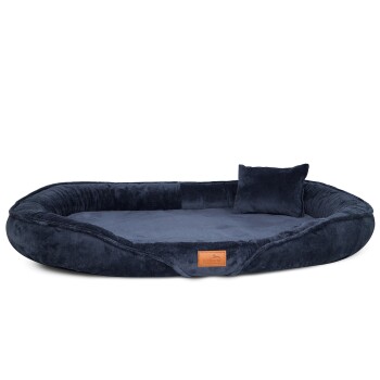 ® XENIA - Orthopädisches Hundebett / Hundesofa anthrazit 1,45 m, 20 cm, 1,05 m