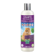 Insektenschutzshampoo für Katzen, mit einer roten Katze auf dem Etikett, das behauptet, Flöhe, Zecken, Läuse, Milben und Mücken abzuwehren.