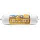 Rouleau de nourriture pour animaux DeliBest au fromage et au poulet avec un fond de montagne pittoresque et deux chats. Le texte inclut "Sans sucre ajouté, sans céréales et sans gluten."