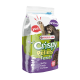 Torba z pelletami Crispy dla fretki Versele-Laga, z zabawnymi fretkami na przodzie, z tekstem "yUm!" i "Groovy!" oraz "Meaty!"