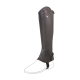 Brauner Leder-Haustierpflege-Stiefel, mit einem passgenauen Design, einem Druckknopf und einem verstellbaren Riemen am Knöchel.