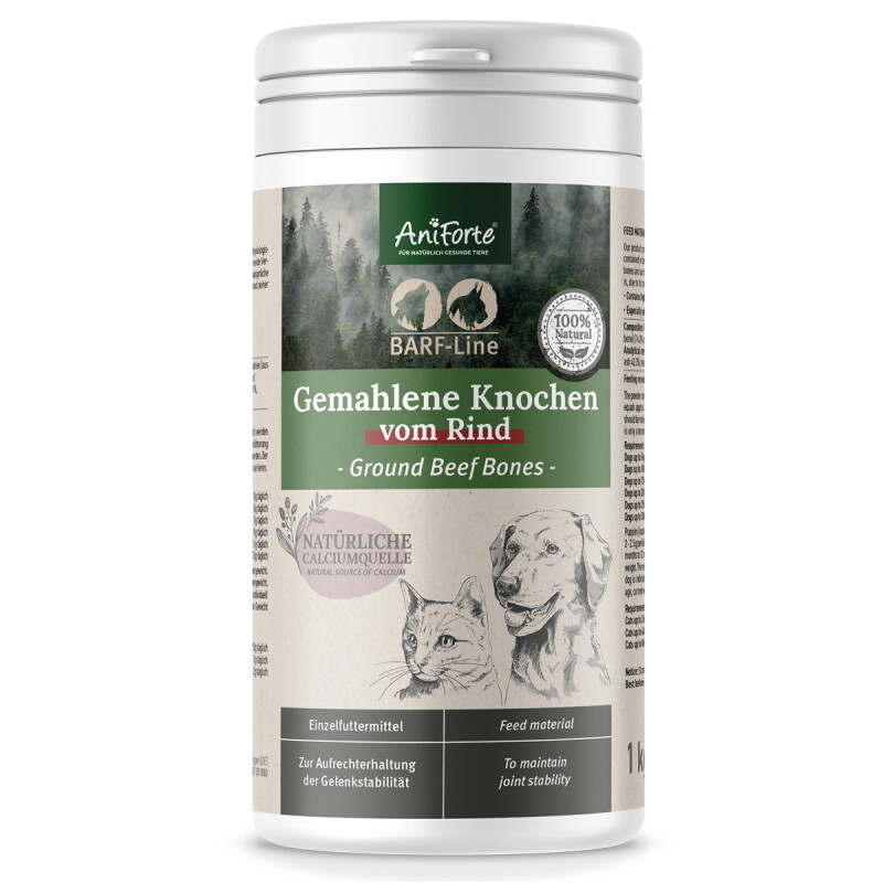 AniForte BARF-Line Gemahlene Knochen vom Rind 1 kg
