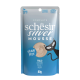 Schesir Silver Mousse grain-free chicken cat food pouch for senior cats 11+, 80g, with immune support.