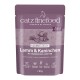 Lila Beutel von catz finefood Classic Adult – Lamm & Kaninchen mit Preiselbeeren und Karotten, 85 g