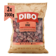DIBO Rindfleisch Hundefutterverpackung, mit einer 2000 g Portion gefrorenem Rindfleisch, gekennzeichnet als Ergänzungsfutter für Hunde.