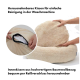Beiges Haustierbett mit abnehmbarem Kissen für einfache Maschinenwäsche, mit einem hochwertigen Baumwollbezug und Reißverschluss.