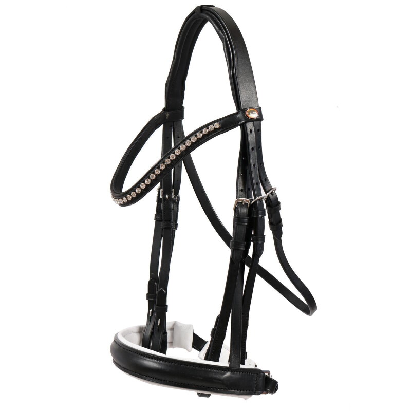 Hans Melzer Horse Equipment Hans Melzer Kandare Hamburg schwarz/silber WB EXTRA (KB-Kaltblut)