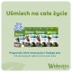 Torby z przysmakami dentystycznymi Whimzees na bladozielonym tle; widoczny tekst: „Uśmiech na całe życie” i logo Whimzees.