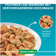 Hochwertige Katzennahrung mit Thunfisch und grünen Bohnen, präsentiert in einer weißen Schüssel, mit dem Text "Indoor Formula".