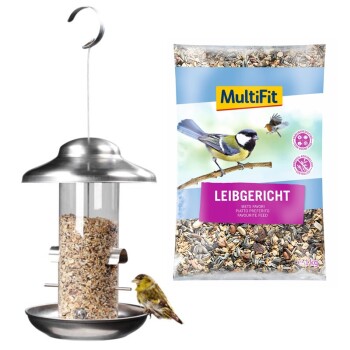 tube feeder with MultiFit bird feed