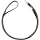 Verstellbare Führleine Neopren schwarz/ grau 2,5 cm, 3 m