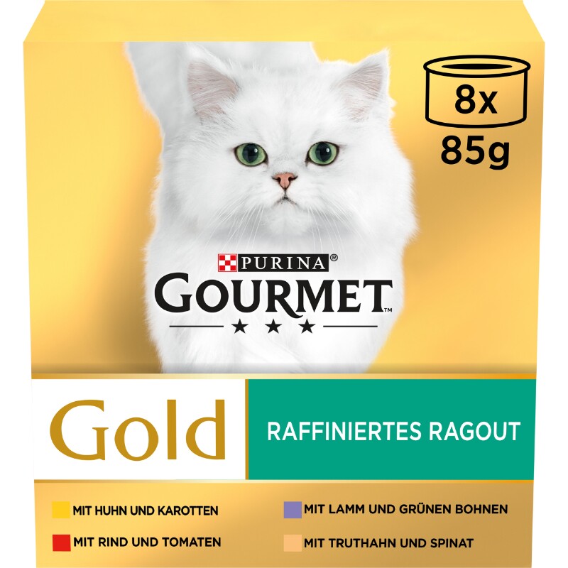 GOURMET Gold Geraffineerde Ragoutmix 8 x 85 g