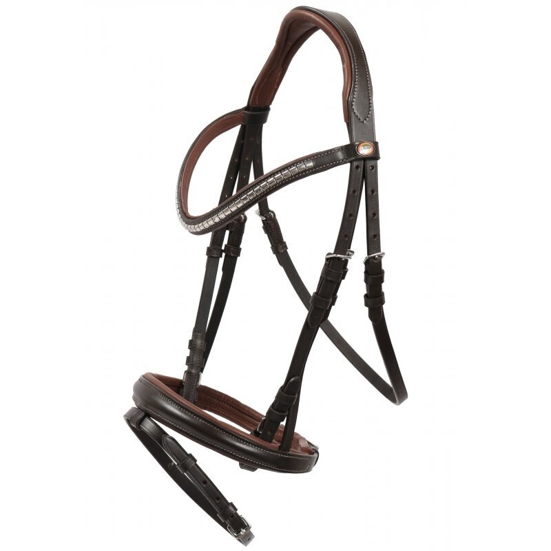 Hans Melzer Horse Equipment Hans Melzer Trense Kreuth braun/silber VB/ COB (Vollblut)