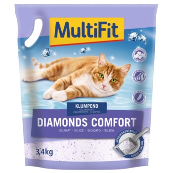 Diamonds Comfort Litière silice agglomérante 2x3,4 kg