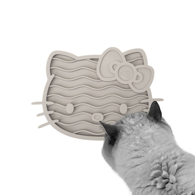 LucyBalu ZENCAT Katzen Schleckmatte - Hello Kitty Edition taupe